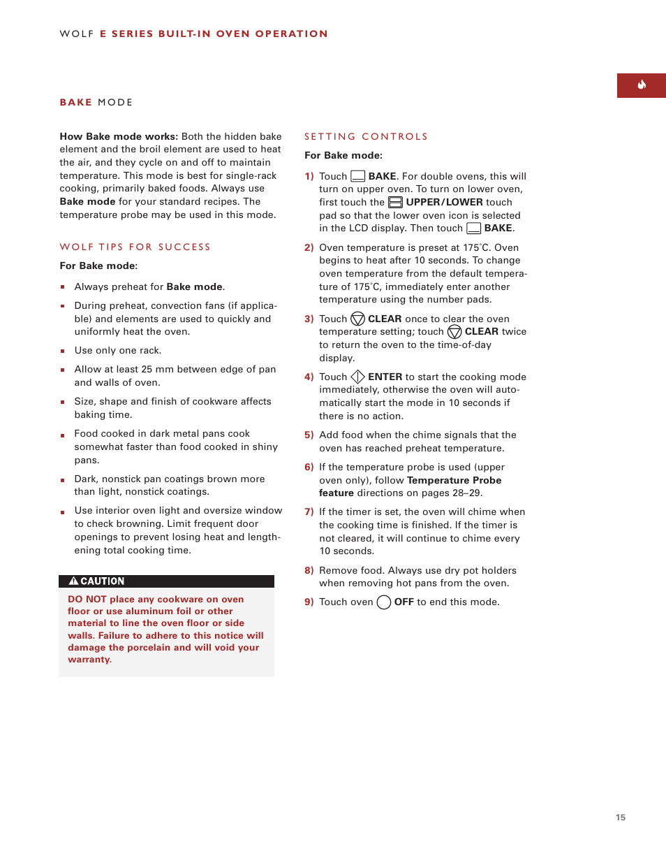 Wolf ICBSO30-2F/S User Manual | Page 15 / 169