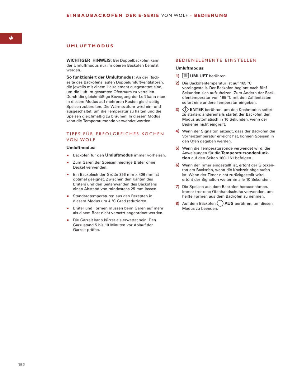 Wolf ICBSO30-2F/S User Manual | Page 152 / 169