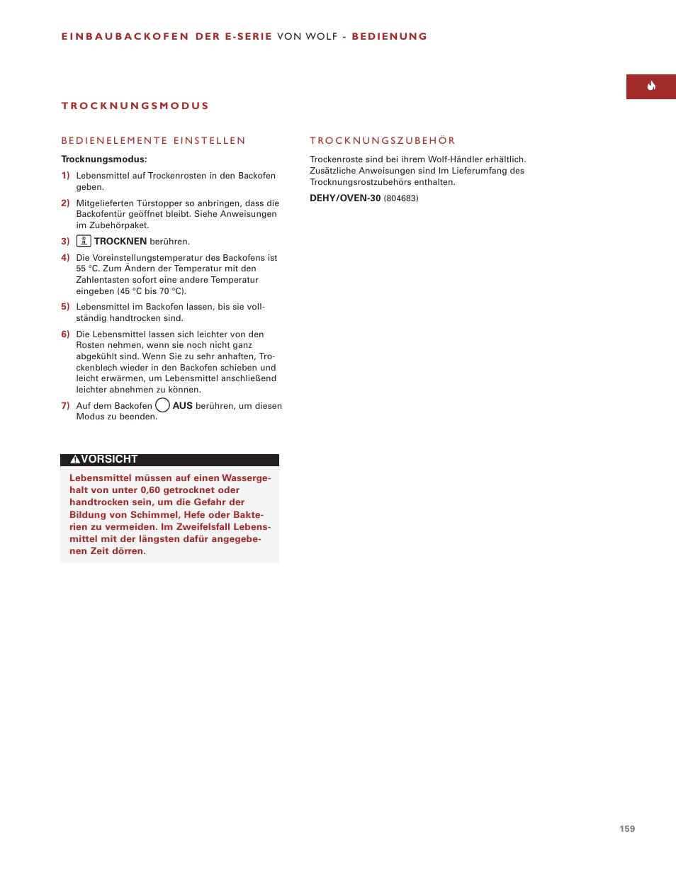 Wolf ICBSO30-2F/S User Manual | Page 159 / 169