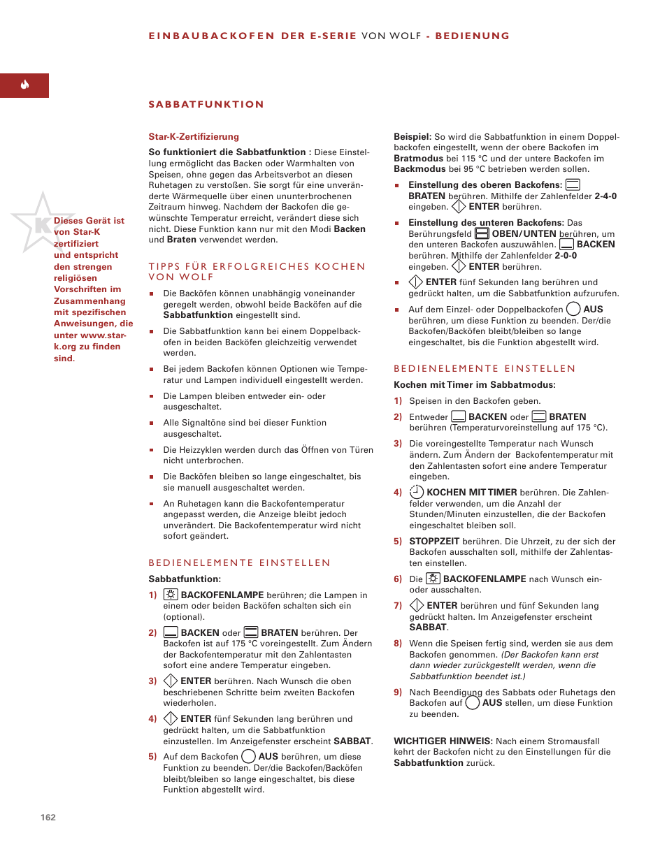 Wolf ICBSO30-2F/S User Manual | Page 162 / 169