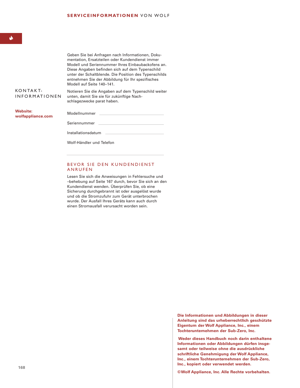 Wolf ICBSO30-2F/S User Manual | Page 168 / 169