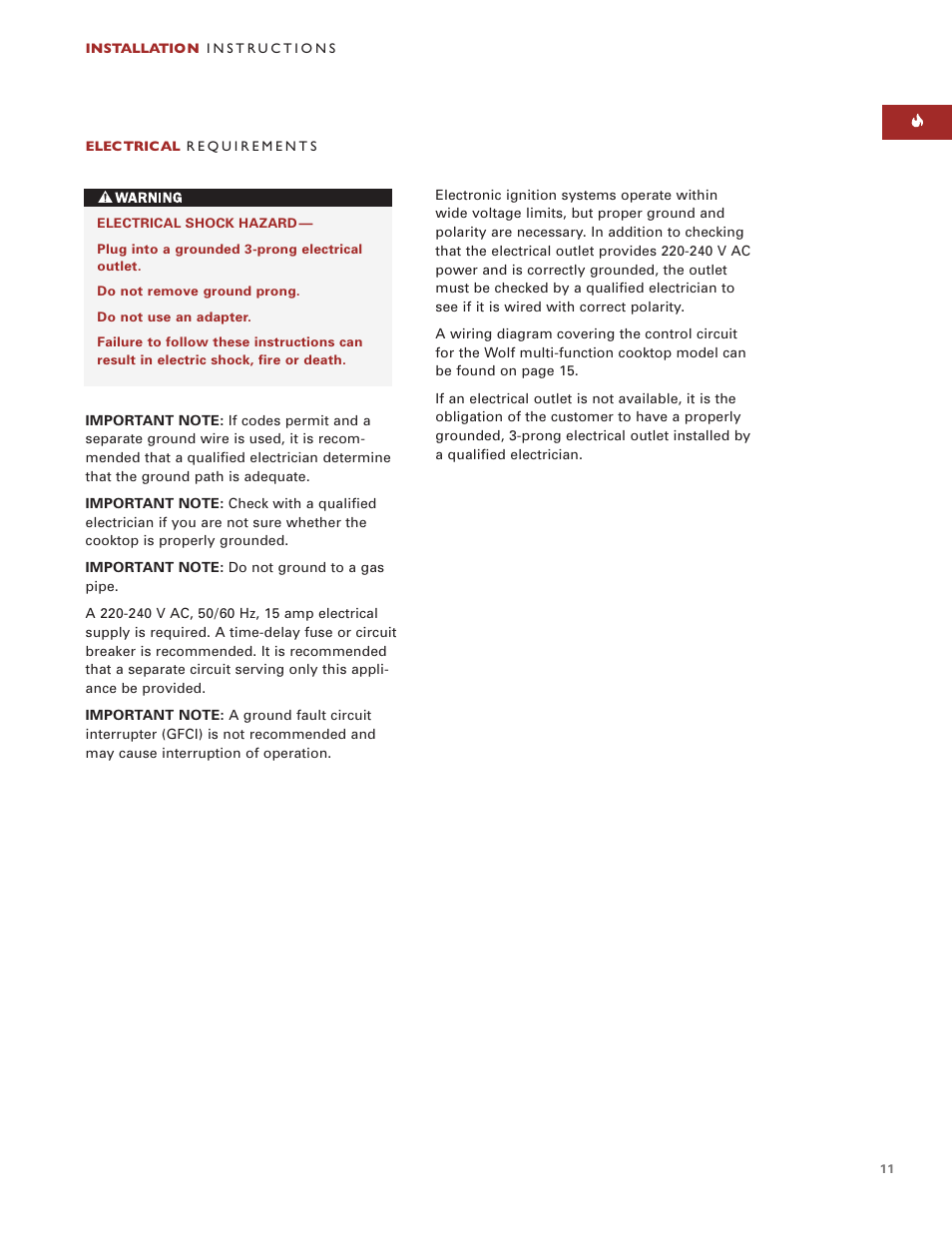 Wolf Multi-Function Cooktop User Manual | Page 10 / 63