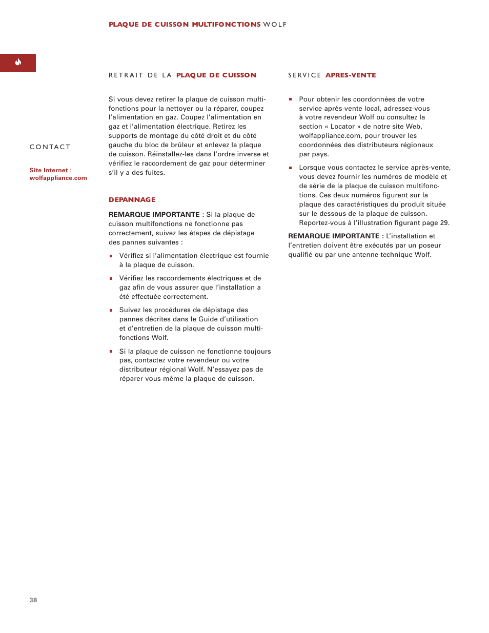 Wolf Multi-Function Cooktop User Manual | Page 37 / 63