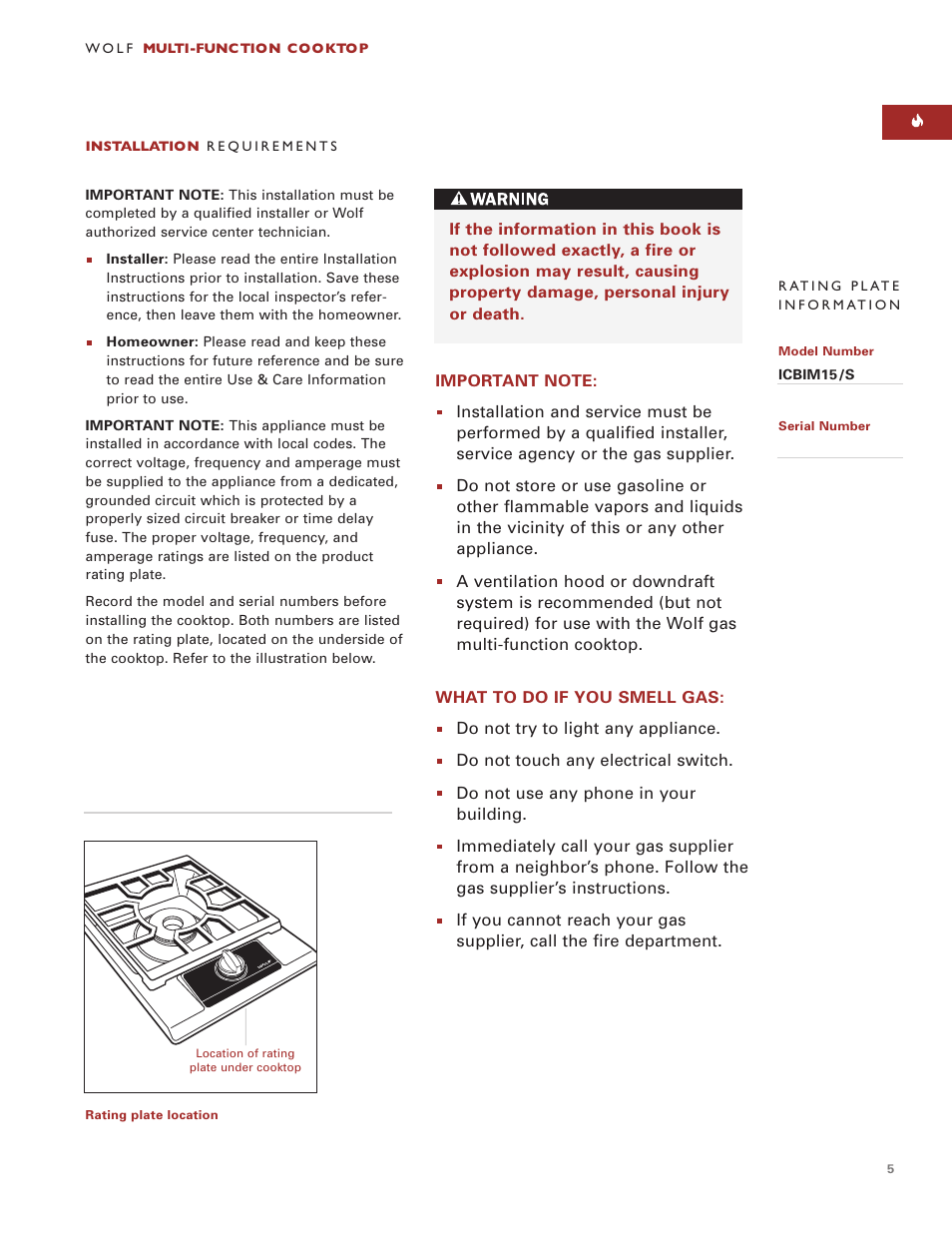 Wolf Multi-Function Cooktop User Manual | Page 4 / 63