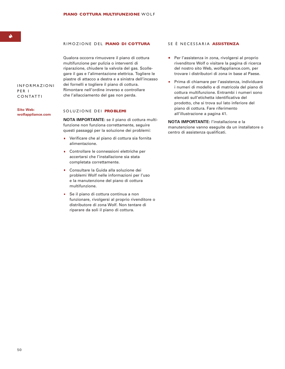 Wolf Multi-Function Cooktop User Manual | Page 49 / 63