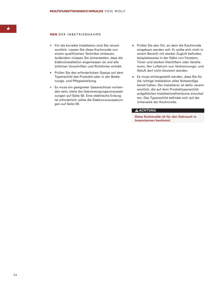 Wolf Multi-Function Cooktop User Manual | Page 53 / 63