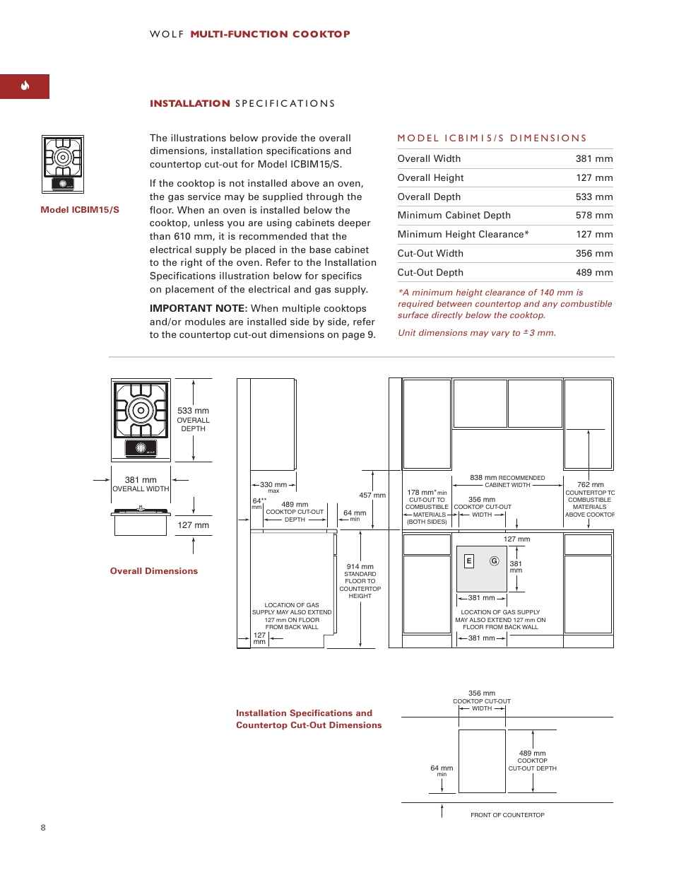 Wolf Multi-Function Cooktop User Manual | Page 7 / 63