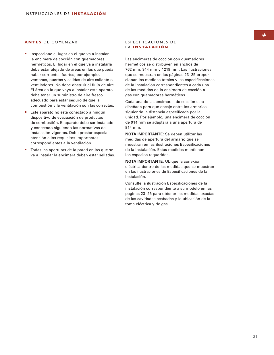 Wolf ICBSRT304 User Manual | Page 21 / 74