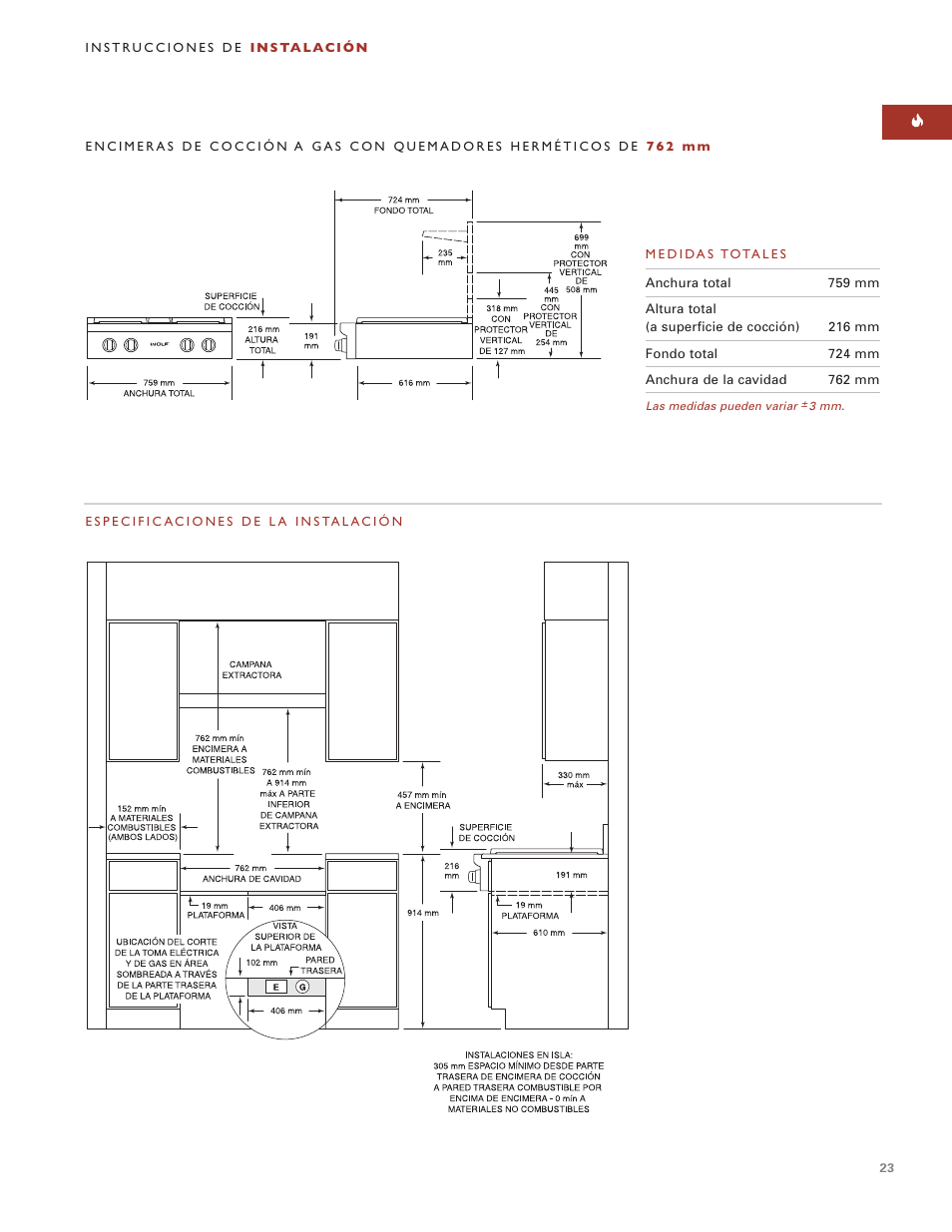Wolf ICBSRT304 User Manual | Page 23 / 74