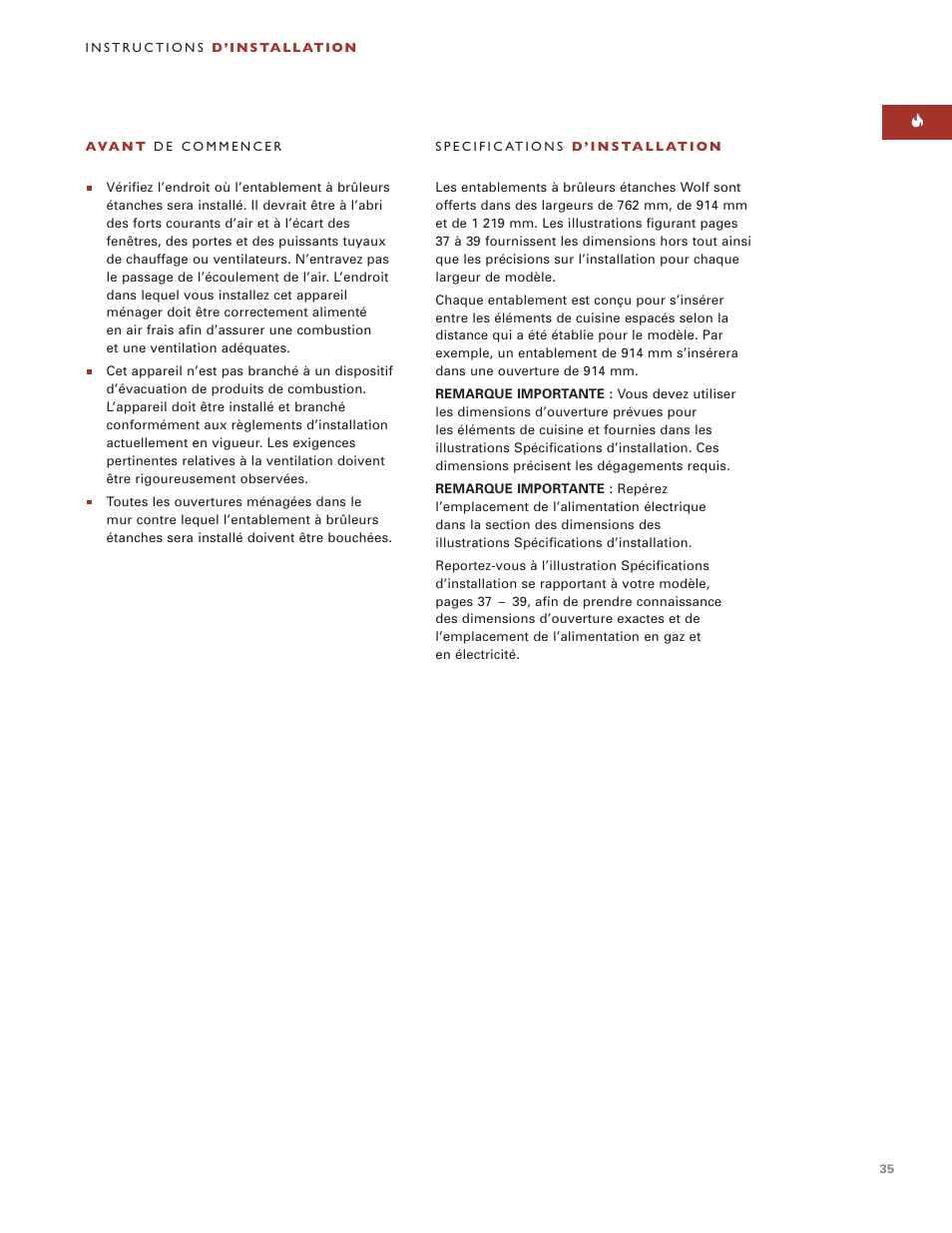 Wolf ICBSRT304 User Manual | Page 35 / 74