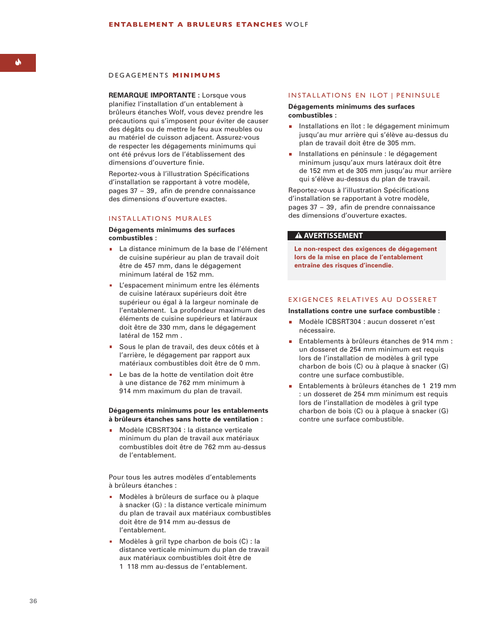 Wolf ICBSRT304 User Manual | Page 36 / 74