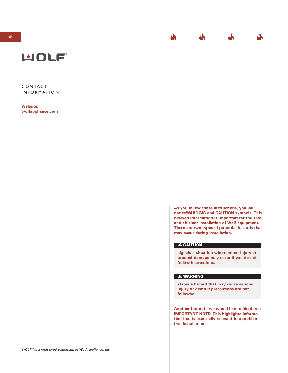 Wolf ICBSRT304 User Manual | Page 4 / 74
