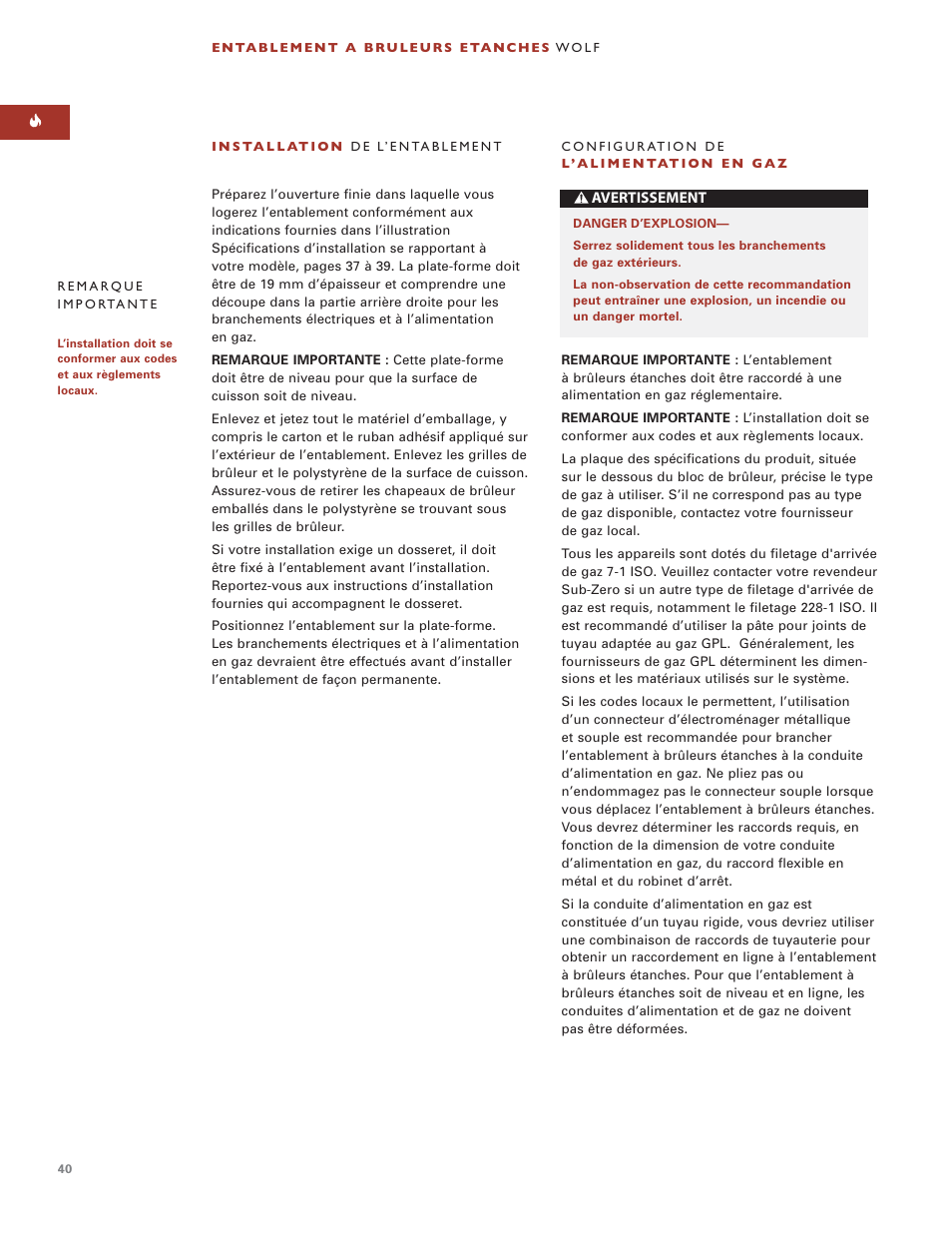Wolf ICBSRT304 User Manual | Page 40 / 74