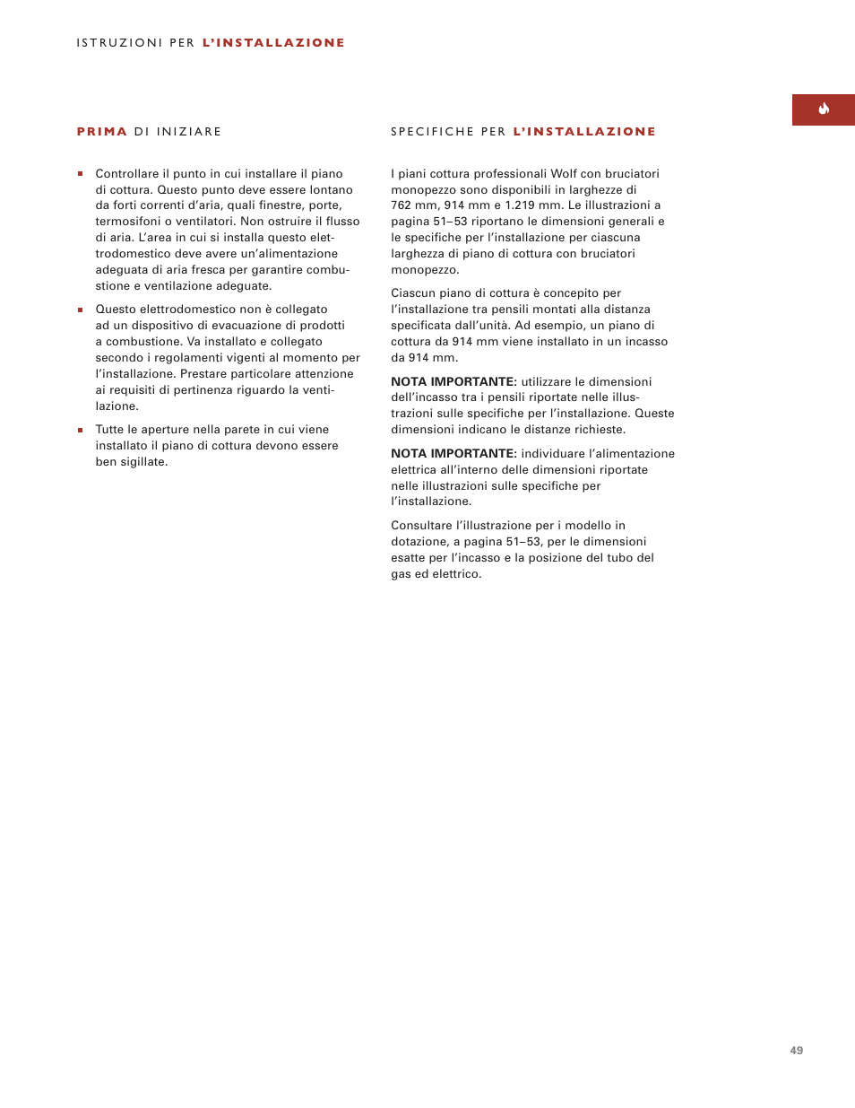 Wolf ICBSRT304 User Manual | Page 49 / 74