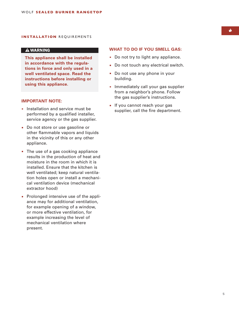 Wolf ICBSRT304 User Manual | Page 5 / 74