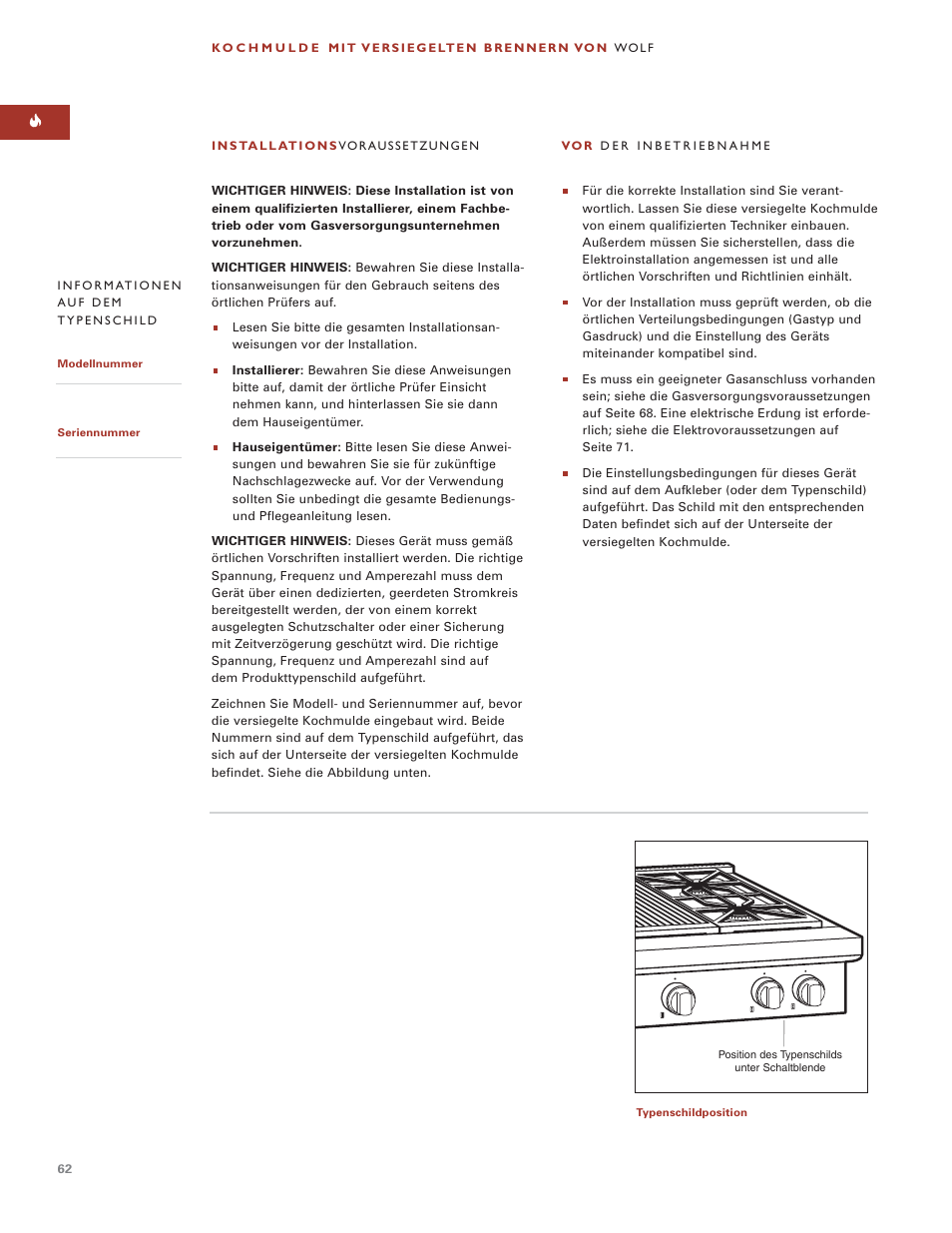 Wolf ICBSRT304 User Manual | Page 62 / 74