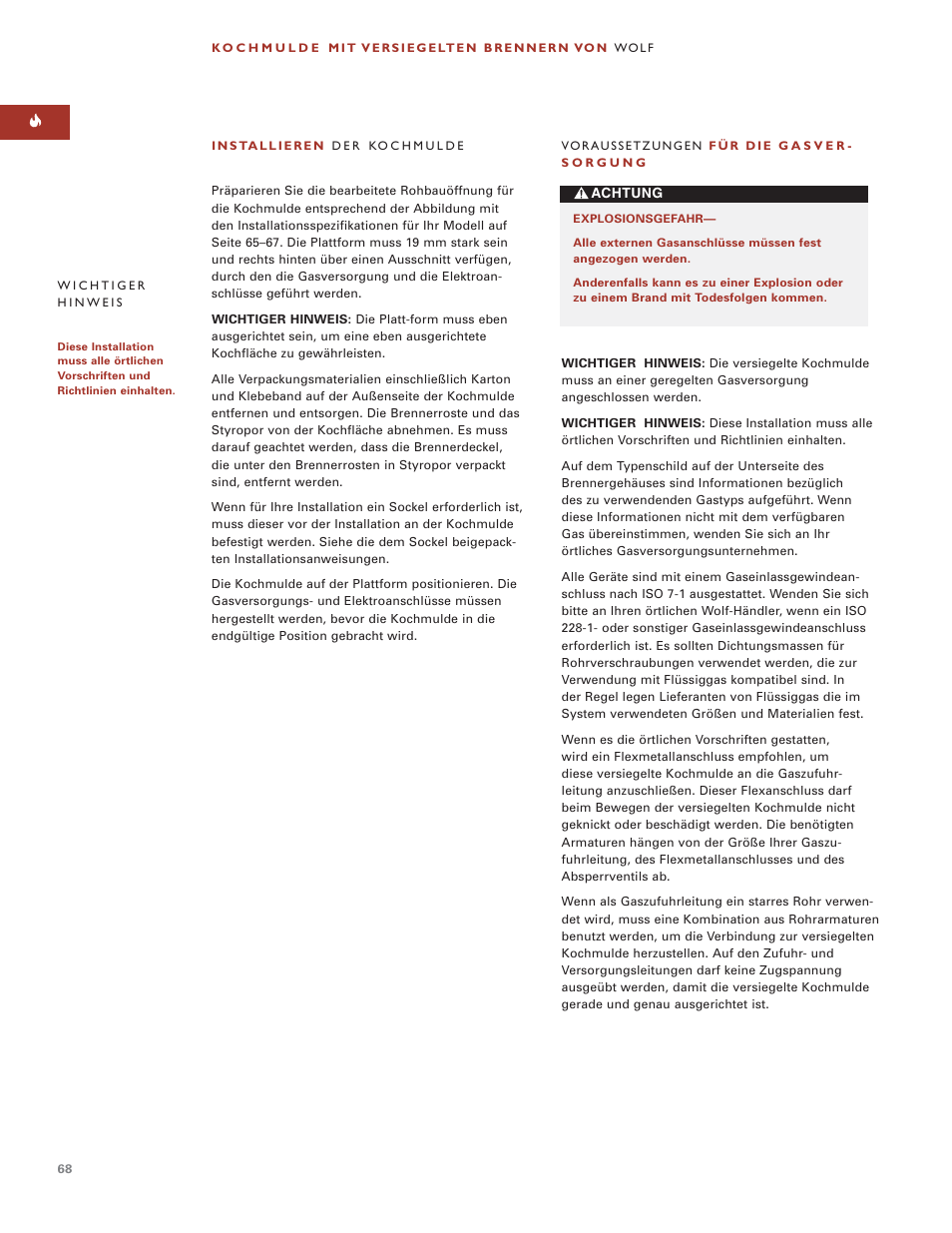 Wolf ICBSRT304 User Manual | Page 68 / 74