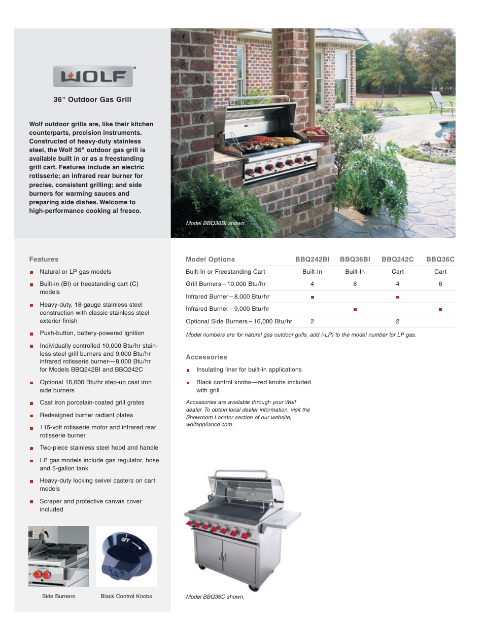 Wolf BBQ242BI User Manual | 2 pages