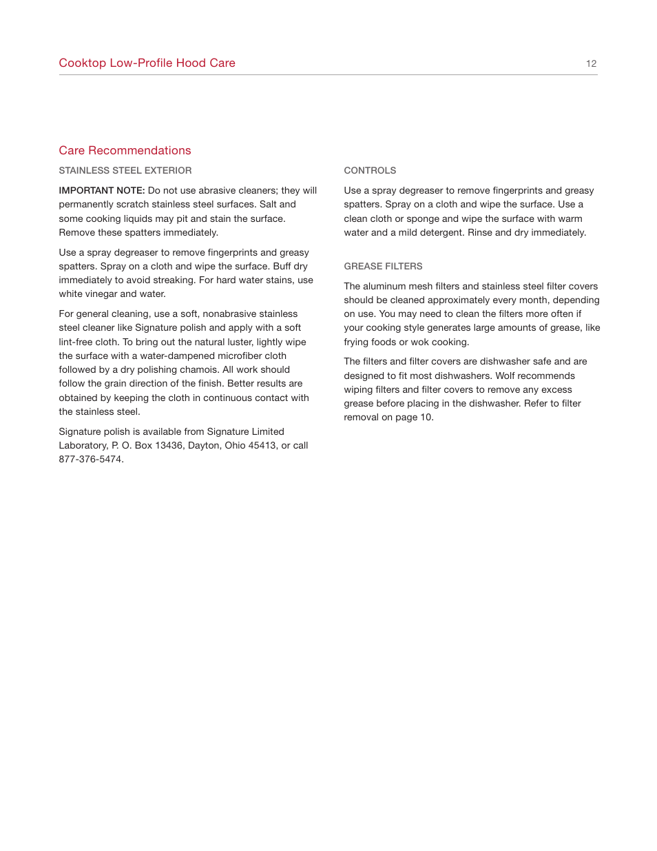 Wolf CTEWH45 User Manual | Page 12 / 16