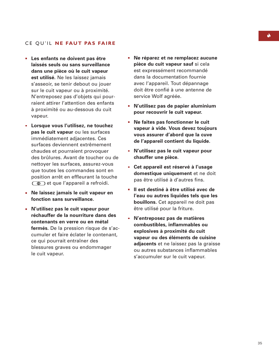 Wolf Steamer User Manual | Page 34 / 59