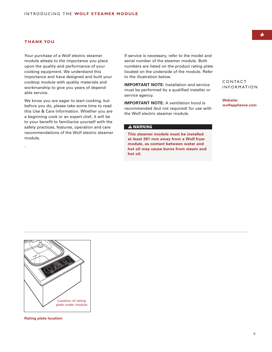 Wolf Steamer User Manual | Page 4 / 59