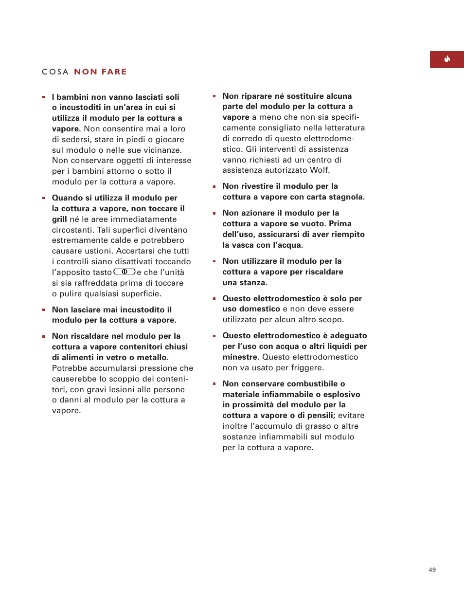 Wolf Steamer User Manual | Page 48 / 59