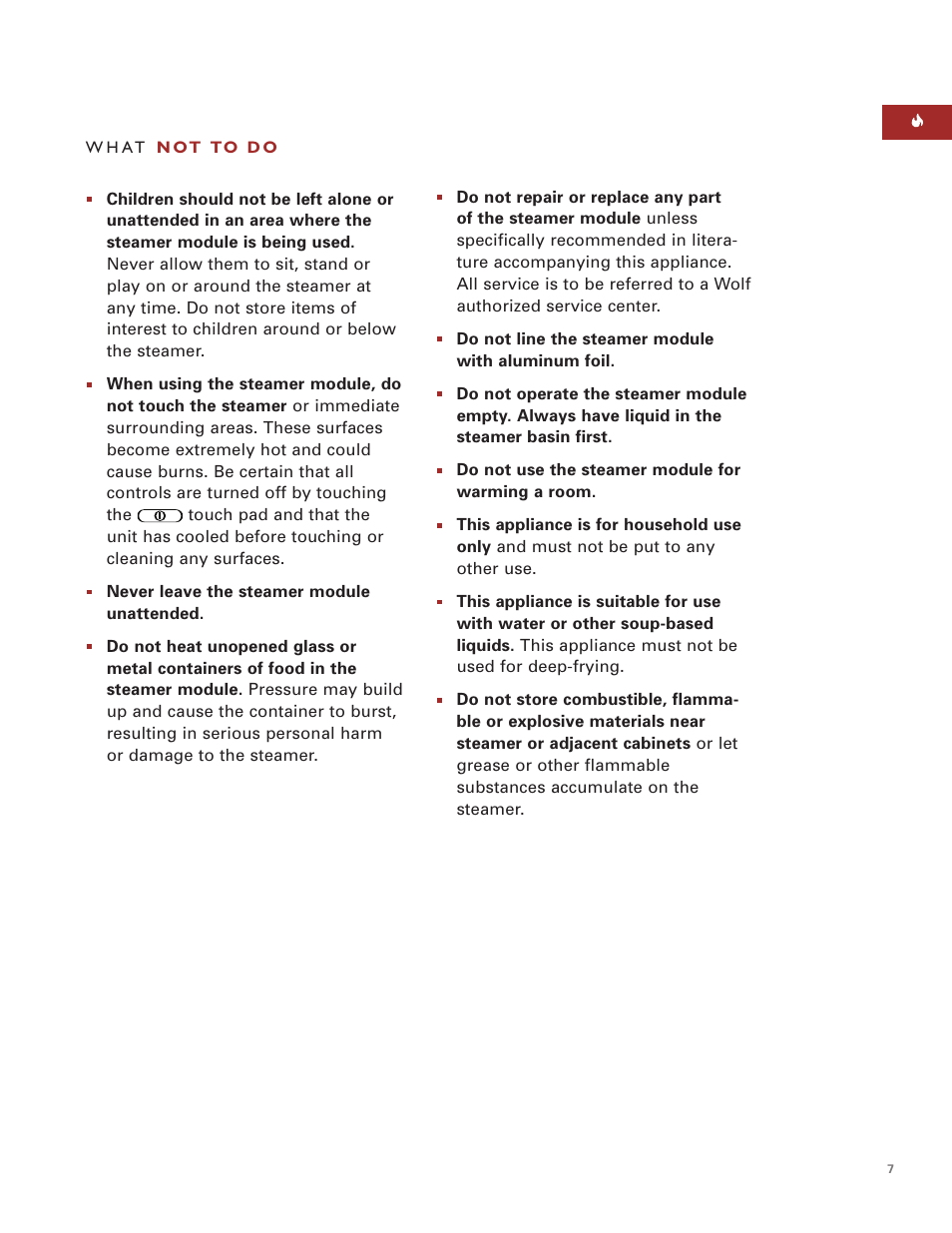 Wolf Steamer User Manual | Page 6 / 59