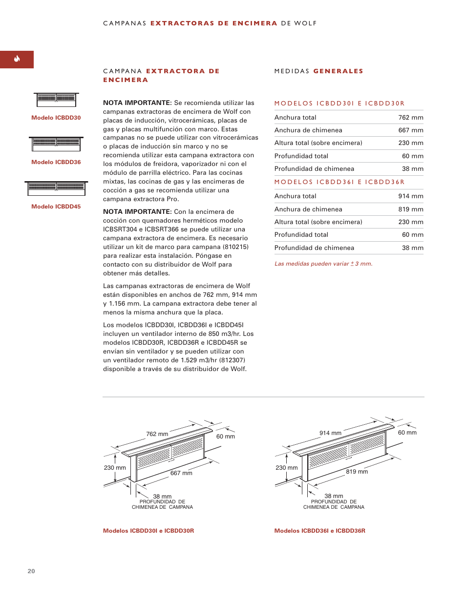 Wolf ICBDD30 User Manual | Page 20 / 74