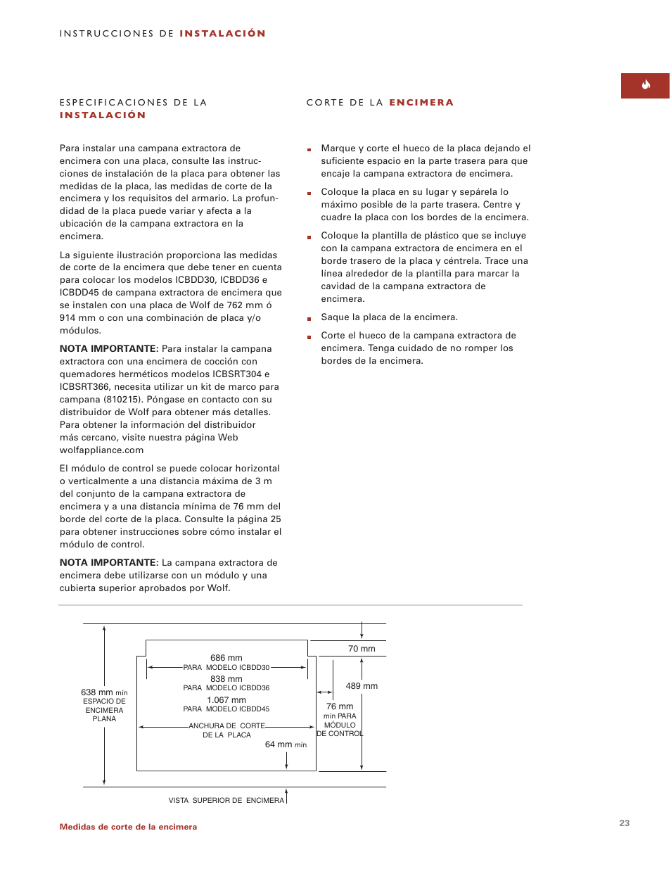 Wolf ICBDD30 User Manual | Page 23 / 74