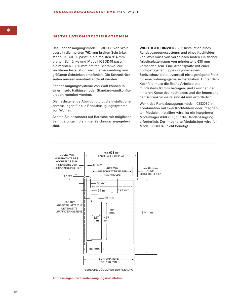 Wolf ICBDD30 User Manual | Page 64 / 74