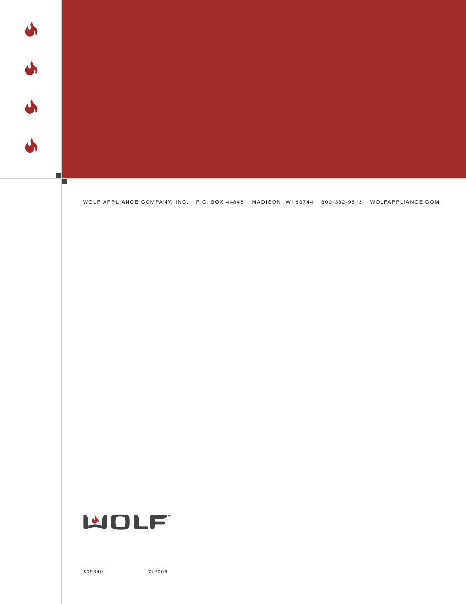 Wolf W302210I User Manual | Page 24 / 24