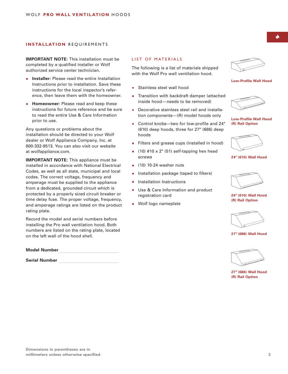 Wolf W302210I User Manual | Page 3 / 24