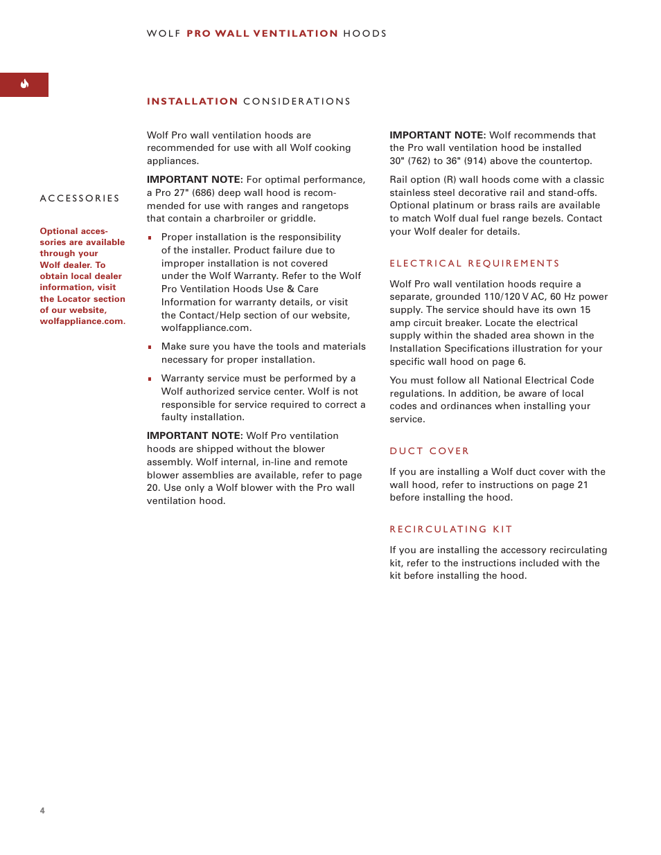 Wolf W302210I User Manual | Page 4 / 24