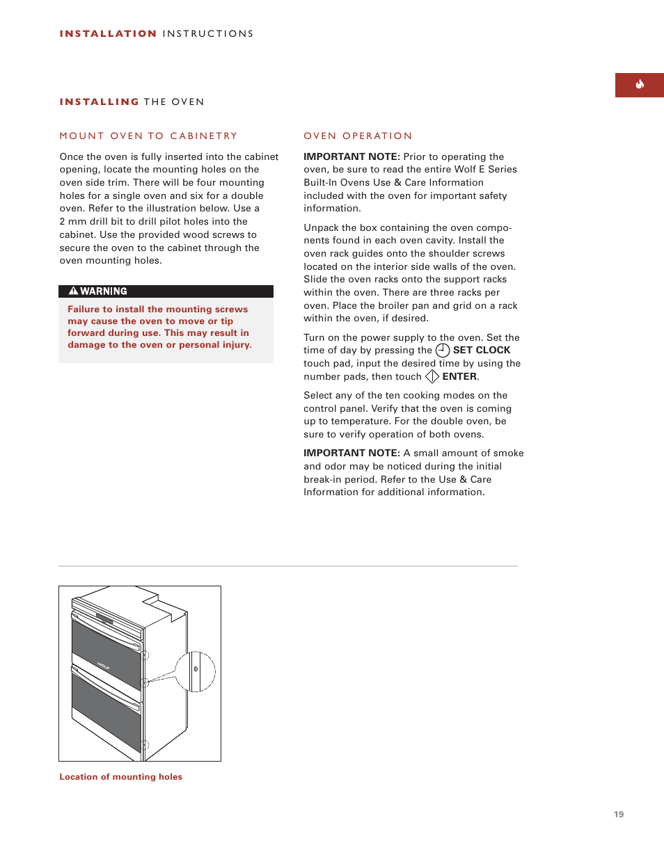 Wolf BUILT-IN OVENS E SERIES User Manual | Page 18 / 93
