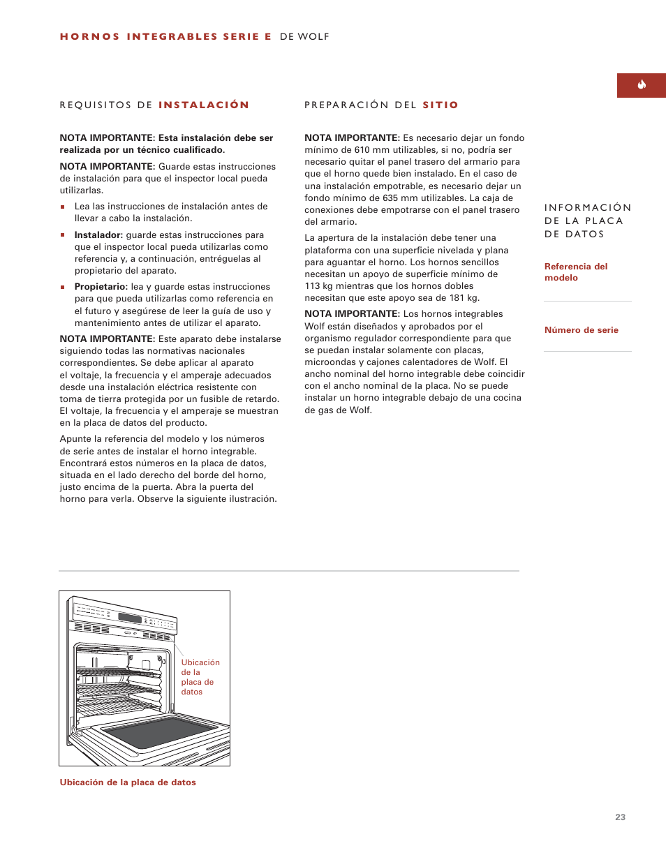 Wolf BUILT-IN OVENS E SERIES User Manual | Page 22 / 93