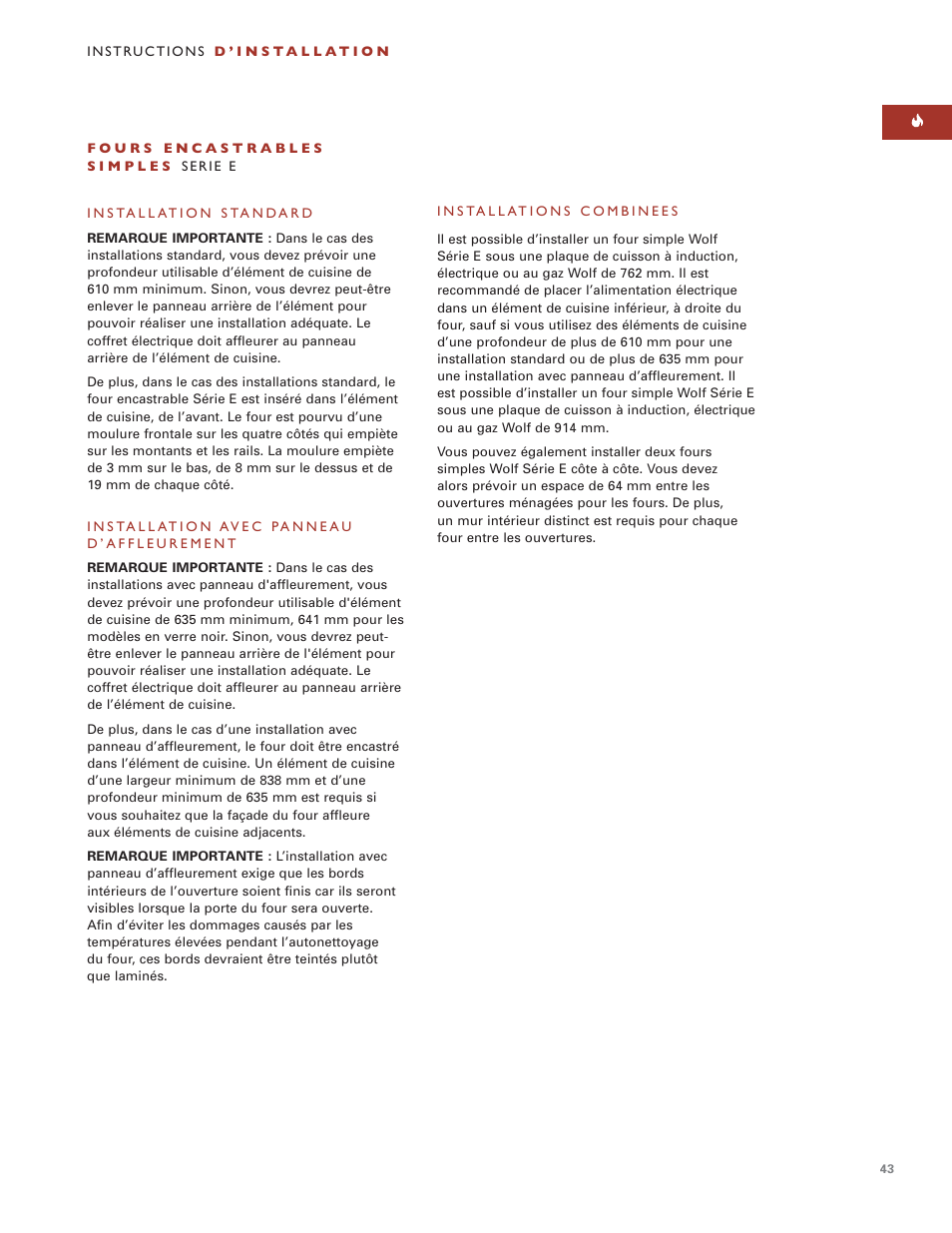 Wolf BUILT-IN OVENS E SERIES User Manual | Page 42 / 93