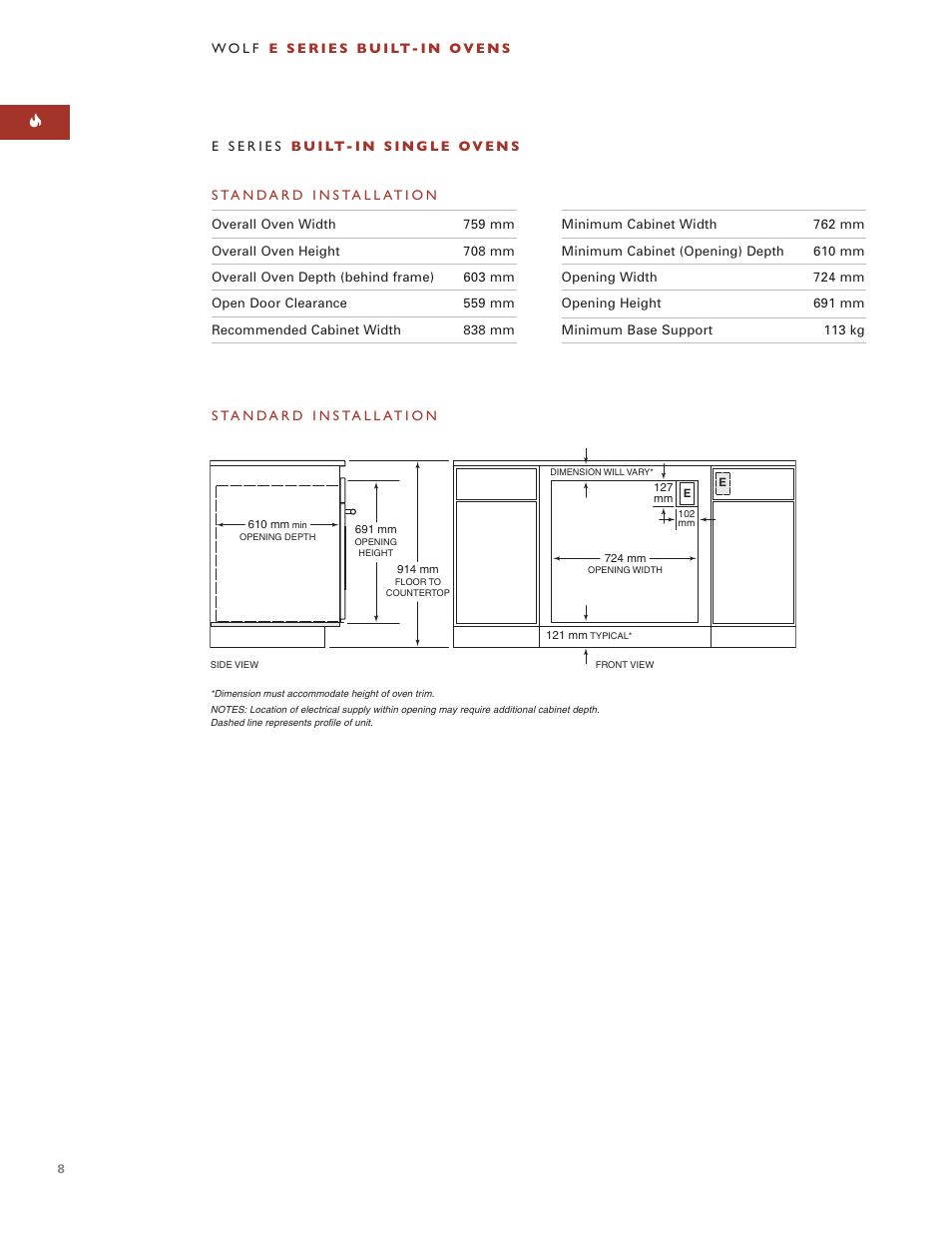 Wolf BUILT-IN OVENS E SERIES User Manual | Page 7 / 93