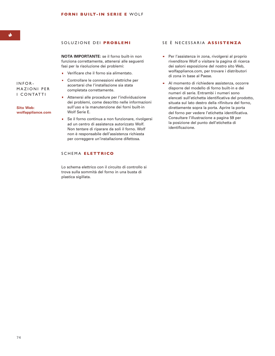 Wolf BUILT-IN OVENS E SERIES User Manual | Page 73 / 93