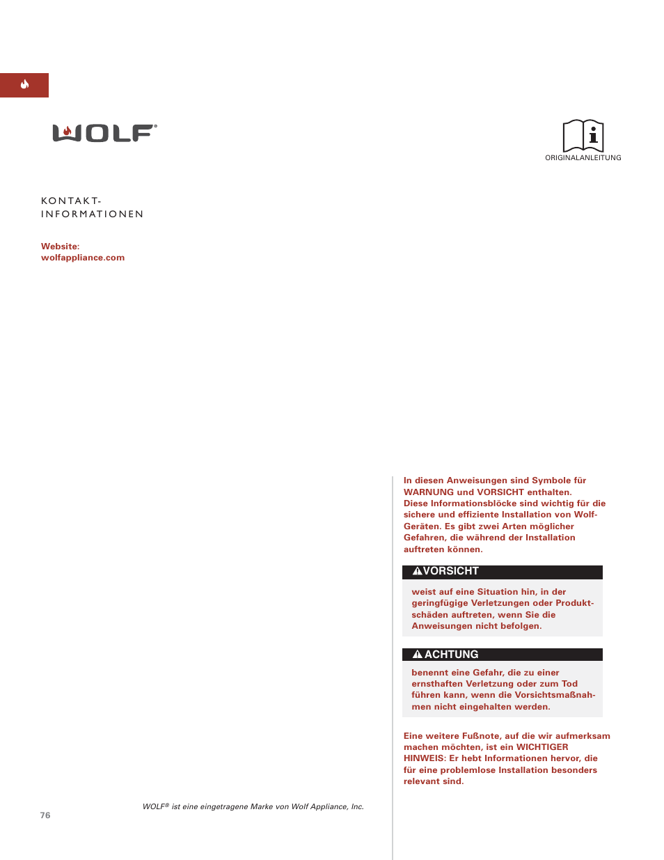 Wolf BUILT-IN OVENS E SERIES User Manual | Page 75 / 93