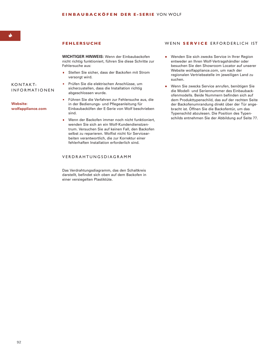 Wolf BUILT-IN OVENS E SERIES User Manual | Page 91 / 93