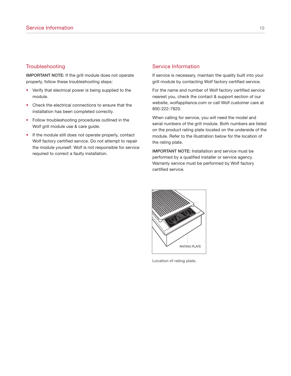 Wolf IG15/S User Manual | Page 10 / 12