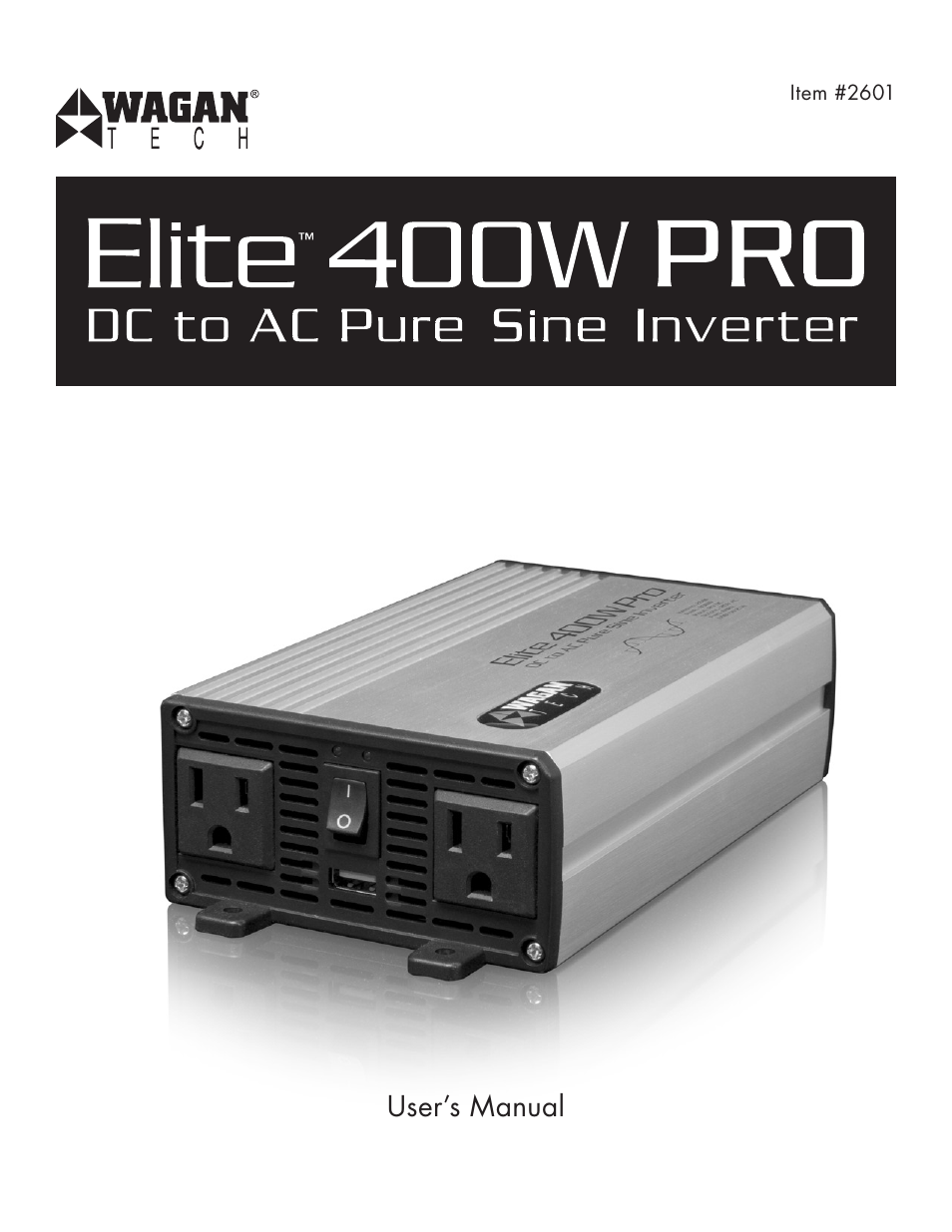 Wagan DC to AC Pure Sine Inverter 2601 User Manual | 9 pages