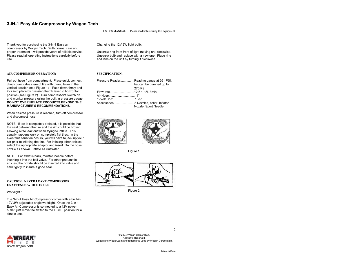 Wagan 2253 User Manual | Page 2 / 2