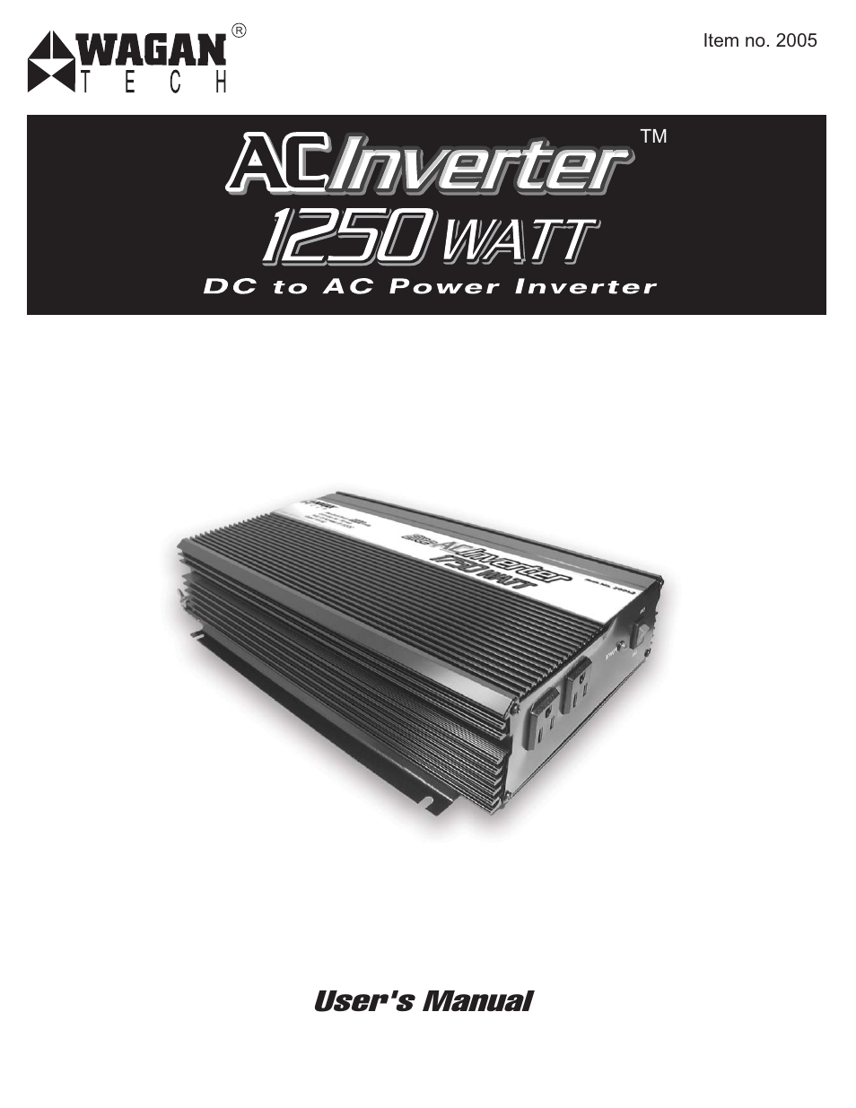 Wagan ower Inverter User Manual | 6 pages