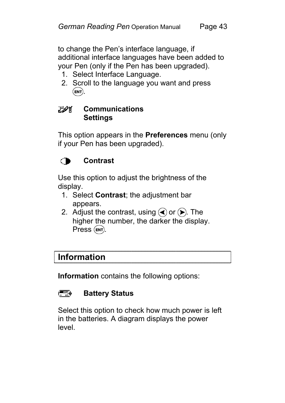 Information | Wizcom Pen Scanner User Manual | Page 43 / 59