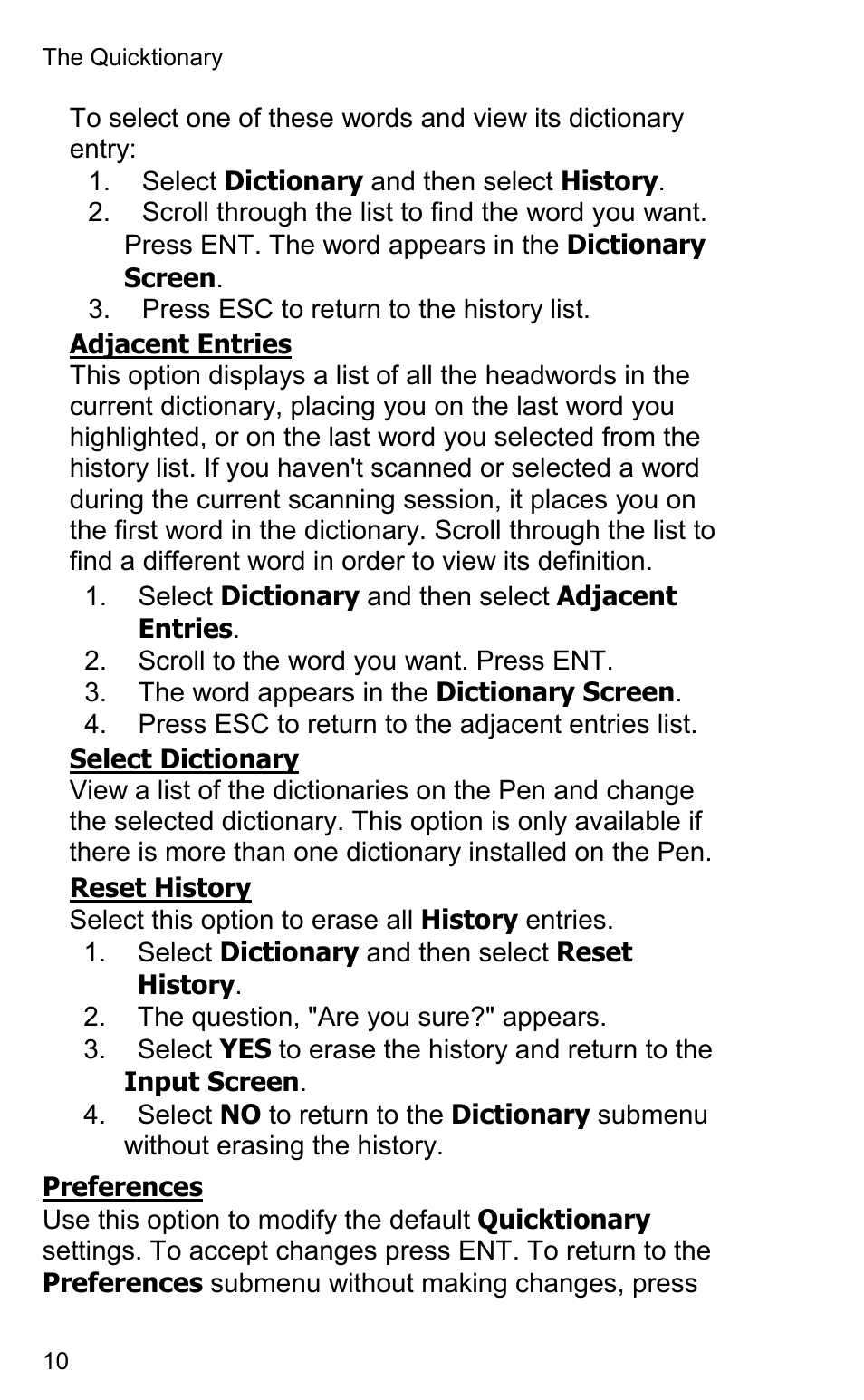 Wizcom Quicktionary 2 Professional User Manual | Page 10 / 28