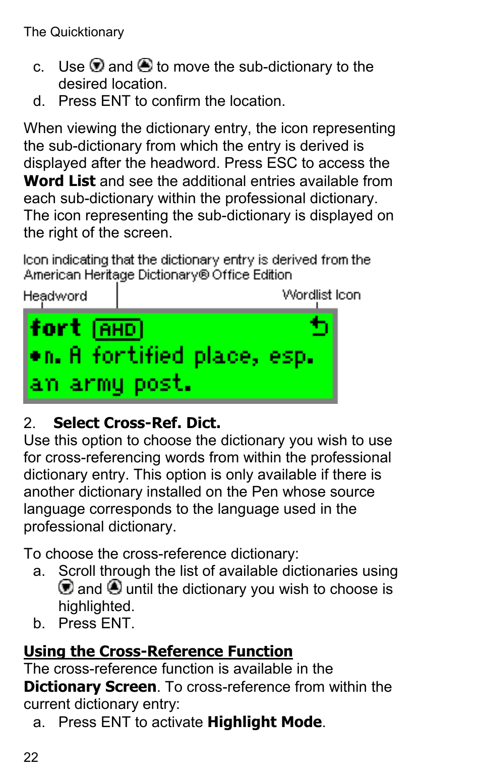 Wizcom Quicktionary 2 Professional User Manual | Page 22 / 28