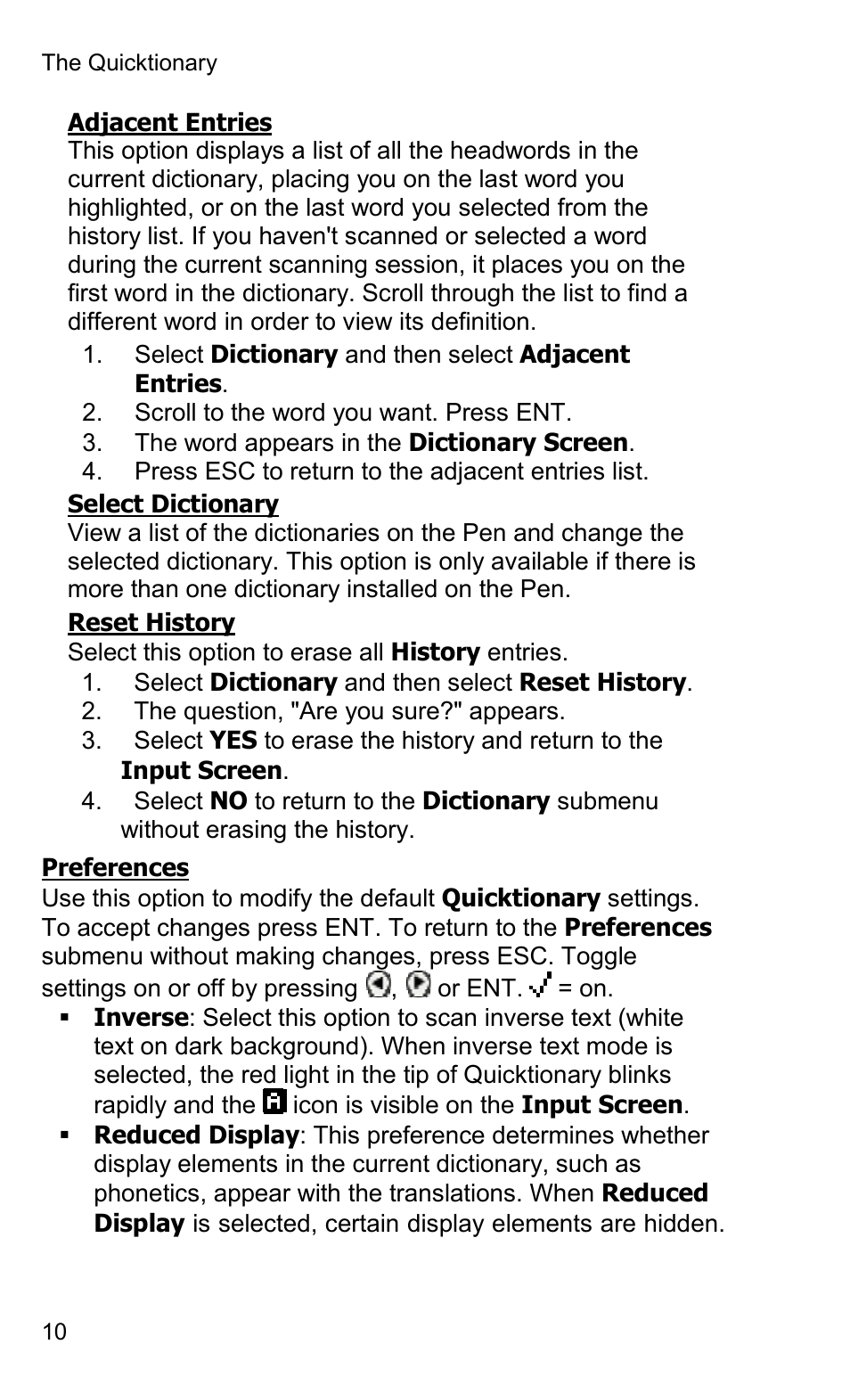 Wizcom Quicktionary 2 User Manual | Page 10 / 25