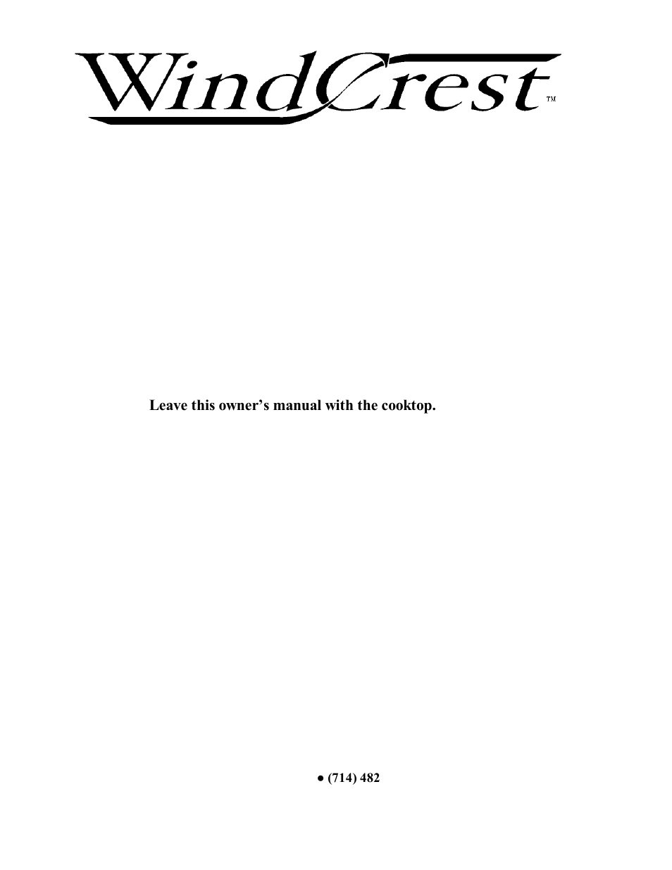 Wind Crest CTG365D User Manual | 14 pages