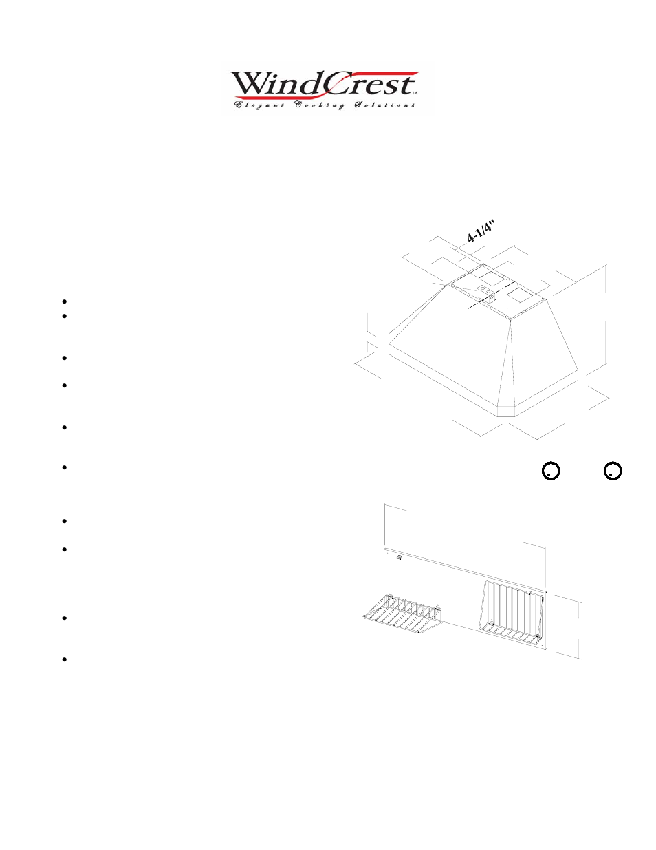 Wind Crest WER364SH User Manual | 2 pages